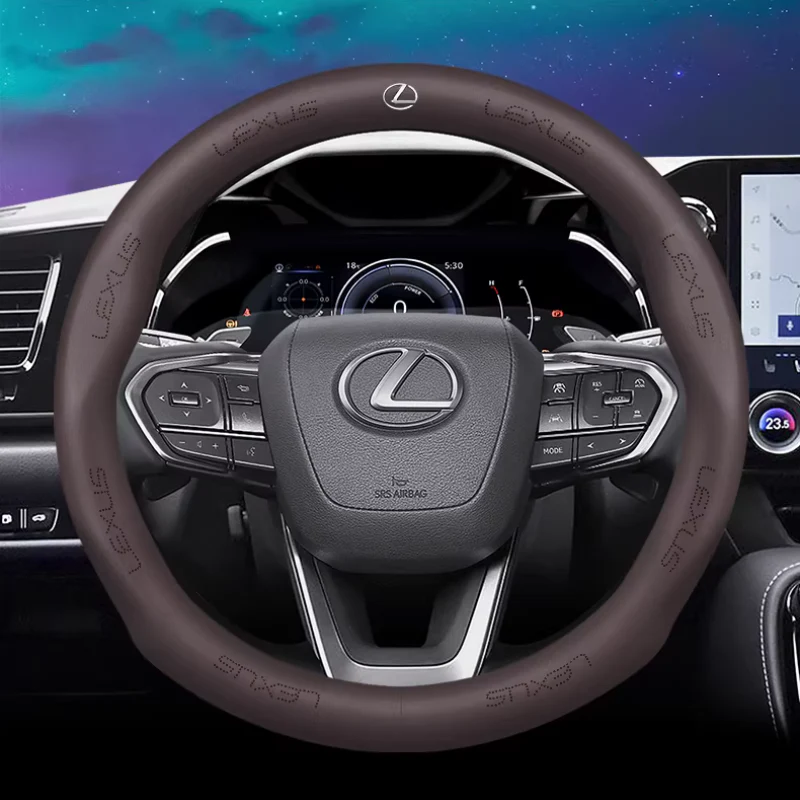 Lexus Leather & Carbon Fiber Car Steering Wheel Covers for Lexus ES200, ES300H, RX350, NX200, UX260 - Image 15