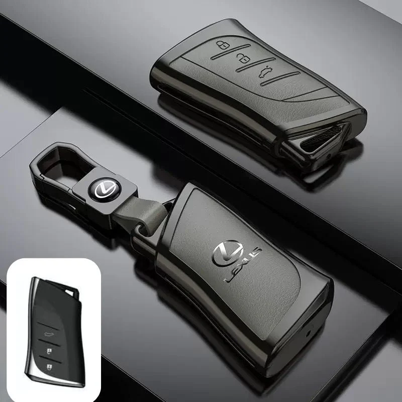 Lexus Zinc Alloy + PU Leather Car Key Fob Case Cover For ES200, ES300, RX350, NX350H, LS500H - Image 14
