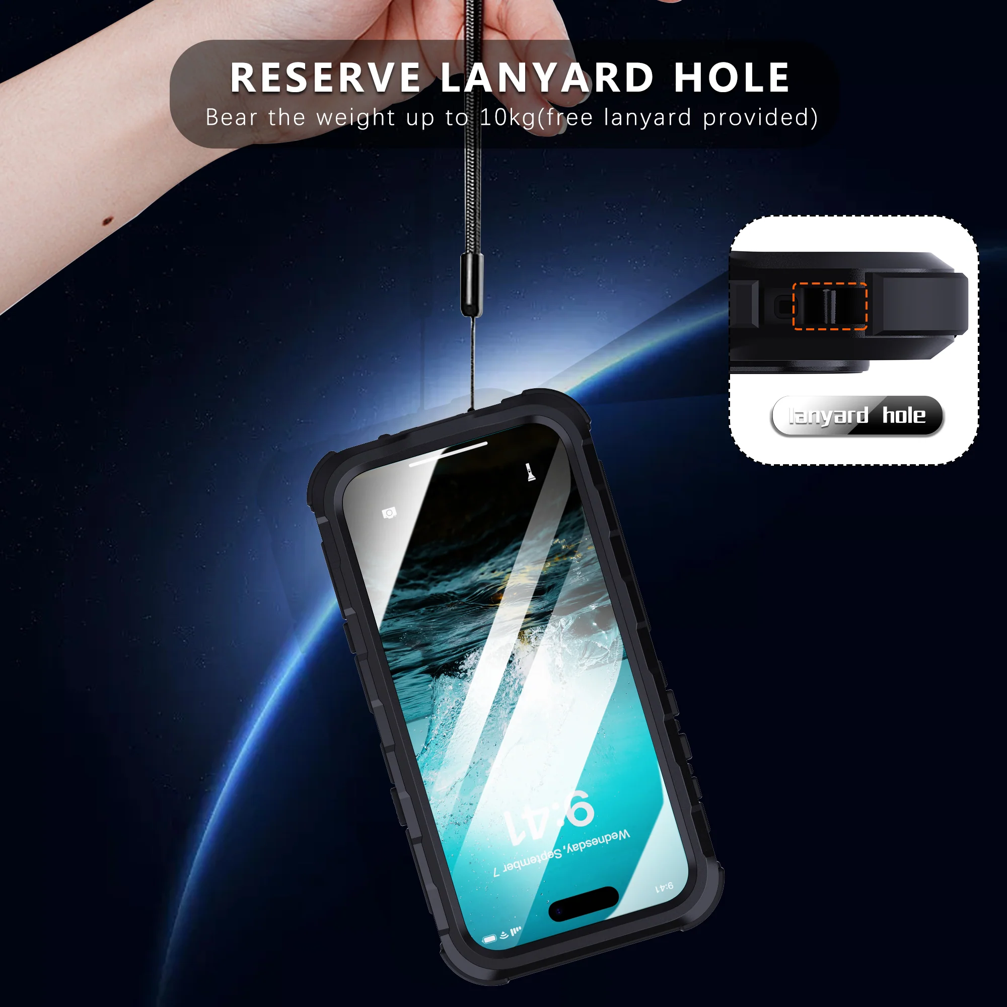 [M Series][Magsafe Compatible] Apple iPhone 16 / 16 Plus / 16 Pro / 16 Pro Max - Redpepper Metal Heavy Duty Waterproof Magnetic Silicone Phone Case With Lanyard - Image 17