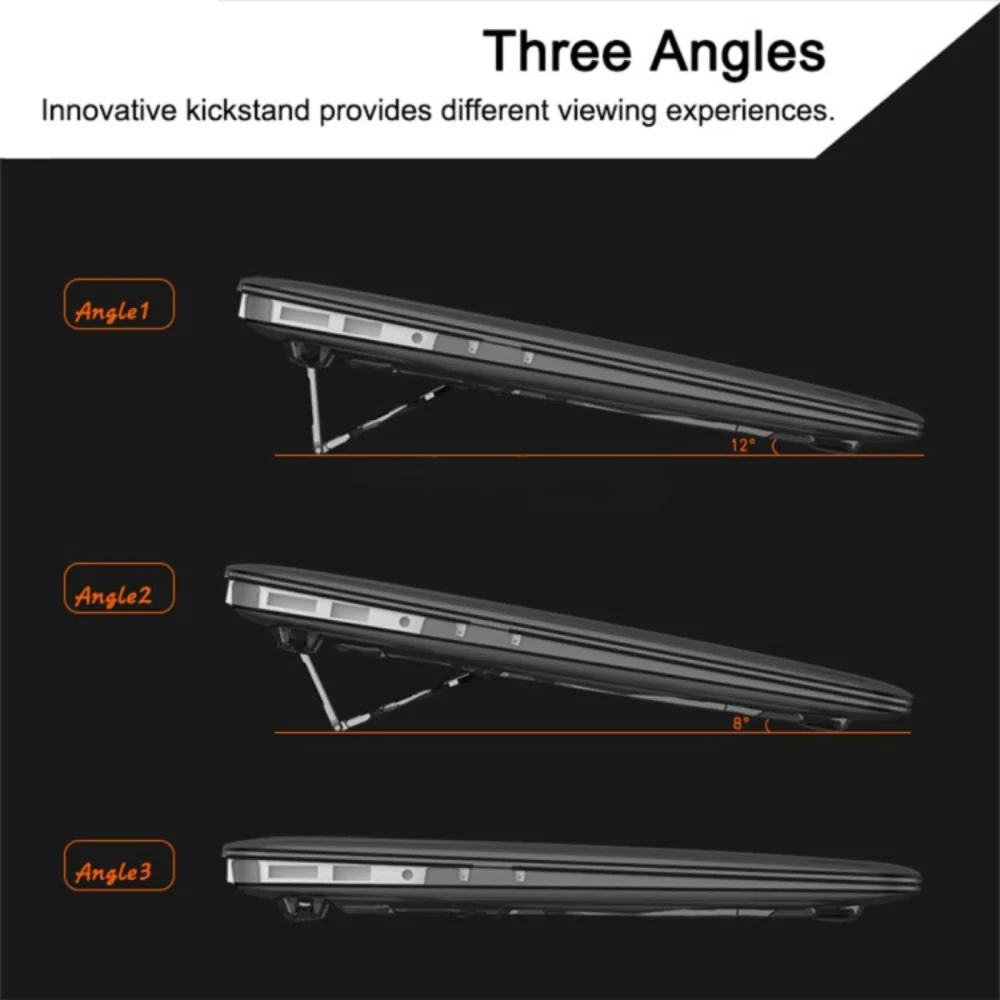MacBook Air 15.4" (A1707 & A1990) - Multi-function Ultra-thin Translucent Heat Dissipation Protective Case - Image 12