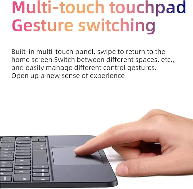 Apple iPad Mini 8.3'' 6/7th Gen (2021/2024) - Easy-Set Floating Cantilever Stand Precision Multi-Touch Trackpad Smart Wireless Keyboard Case With Backlit Keys - Image 5