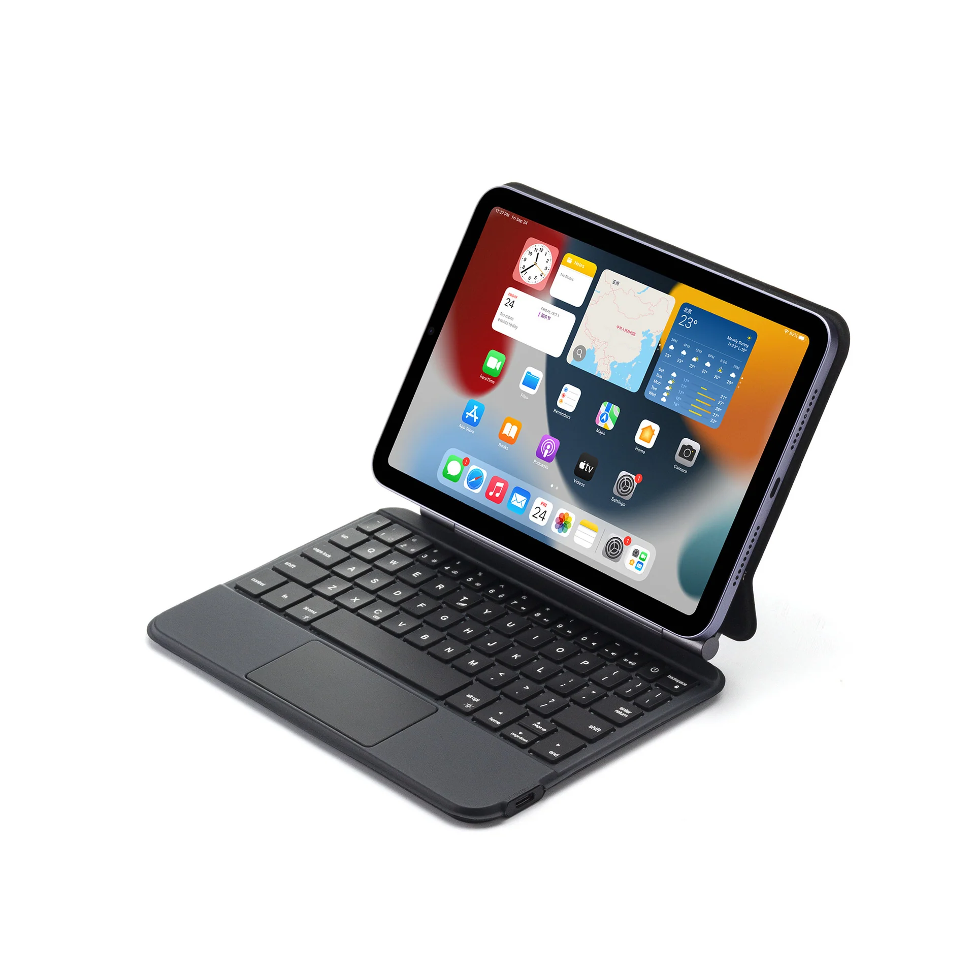 Apple iPad Mini 8.3'' 6/7th Gen (2021/2024) - Easy-Set Floating Cantilever Stand Precision Multi-Touch Trackpad Smart Wireless Keyboard Case With Backlit Keys - Image 6