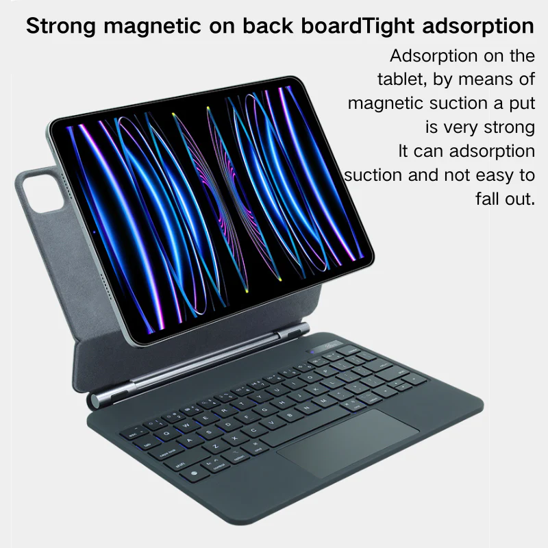 [Magic Keyboard] Apple iPad Pro 13-inch M4/M5 (2024/2025) - Precision Multi-Touch Trackpad Magnetic Smart Wireless Keyboard Case With Backlit - Image 12