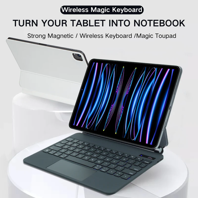 [Magic Keyboard] Apple iPad Pro 13-inch M4/M5 (2024/2025) - Precision Multi-Touch Trackpad Magnetic Smart Wireless Keyboard Case With Backlit - Image 11