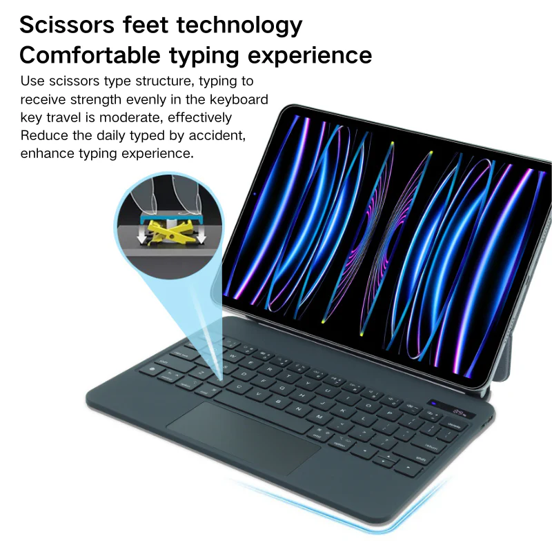 [Magic Keyboard] Apple iPad Pro 13-inch M4/M5 (2024/2025) - Precision Multi-Touch Trackpad Magnetic Smart Wireless Keyboard Case With Backlit - Image 9