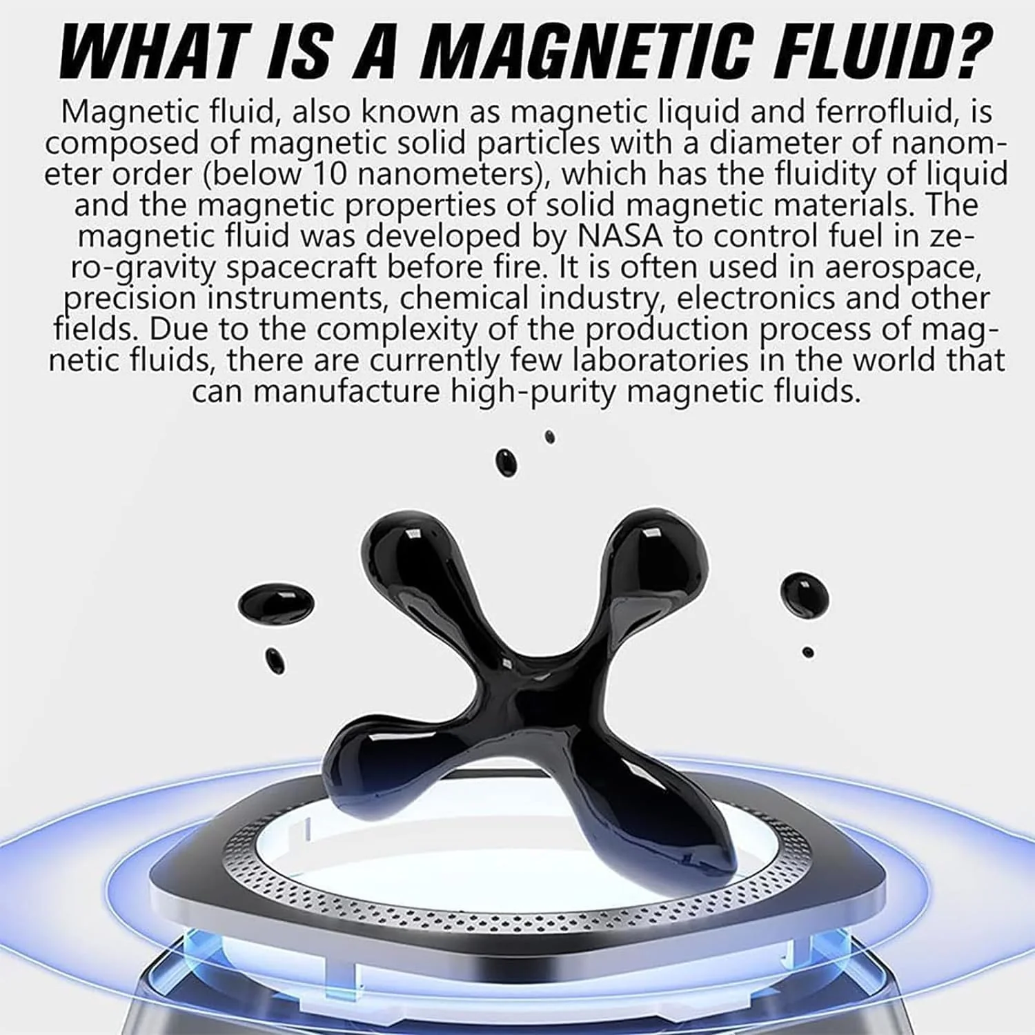 Magnetic Fluid Speaker, Dancing Ferrofluid Music Rhythm Lamp, 360° Surround Sound Touch Wireless Bluetooth Speaker, Shocked Bass Subwoofer Living Room Desktop - Image 8