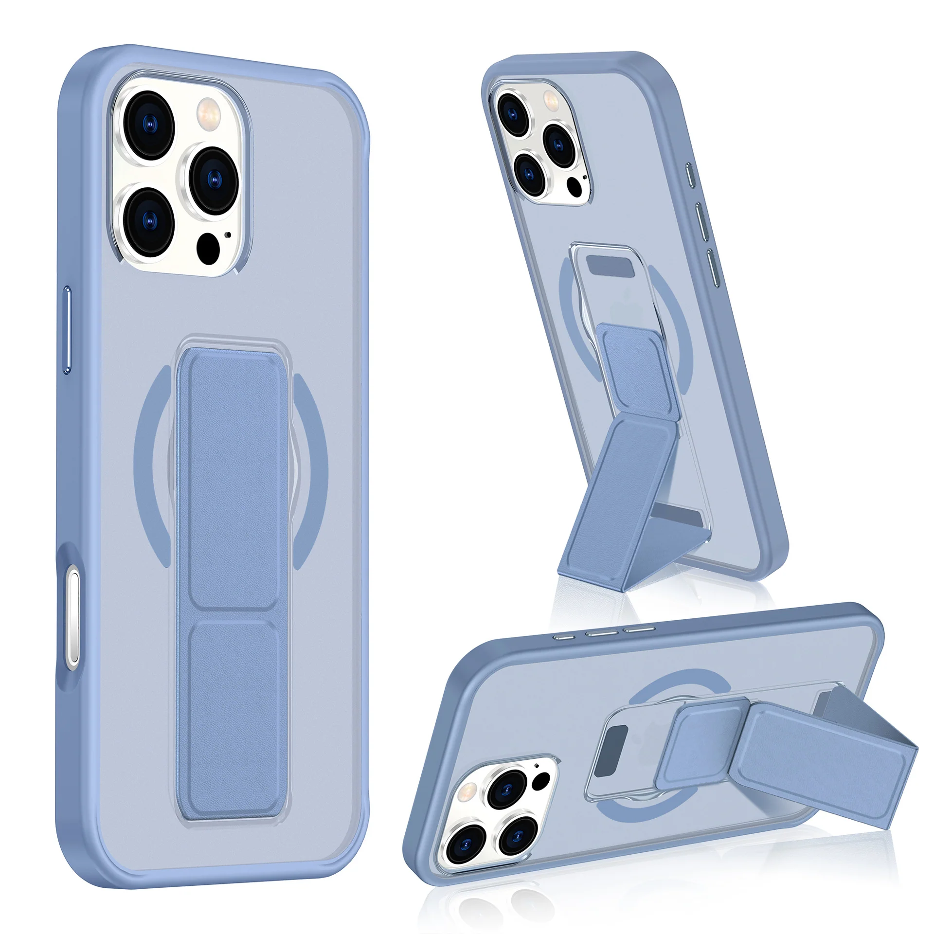 [Magsafe Compatible] Apple iPhone 15/Plus/Pro/Max - Fashion Foldable Stand Shockproof Case - Image 13
