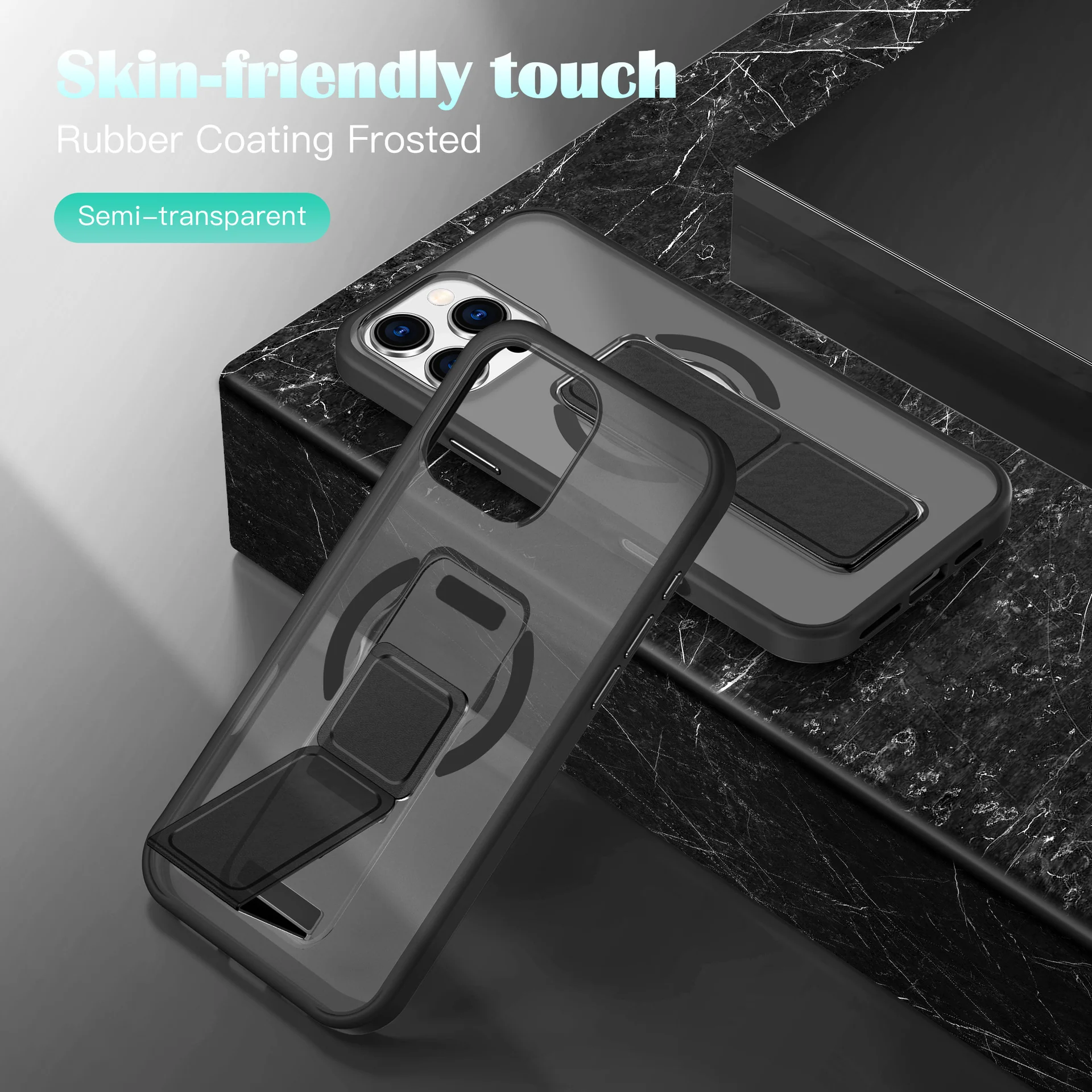 [Magsafe Compatible] Apple iPhone 15/Plus/Pro/Max - Fashion Foldable Stand Shockproof Case - Image 7