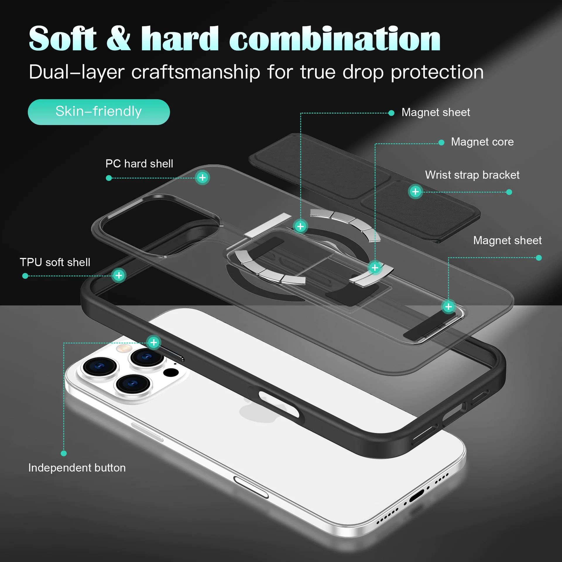 [Magsafe Compatible] Apple iPhone 15/Plus/Pro/Max - Fashion Foldable Stand Shockproof Case - Image 9