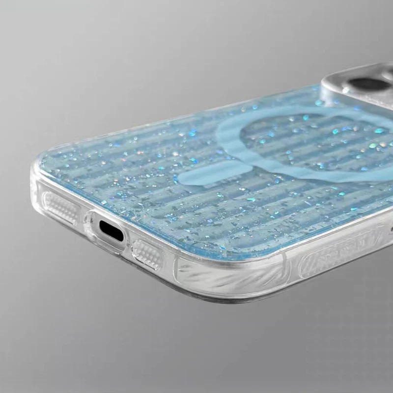 [Magsafe Compatible] Apple iPhone 15/Pro/Pro Max/Plus Glitter Full-Cover Shockproof Phone Case - Image 5