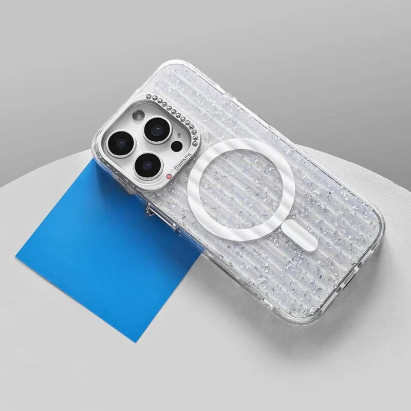 [Magsafe Compatible] Apple iPhone 15/Pro/Pro Max/Plus Glitter Full-Cover Shockproof Phone Case - Image 6