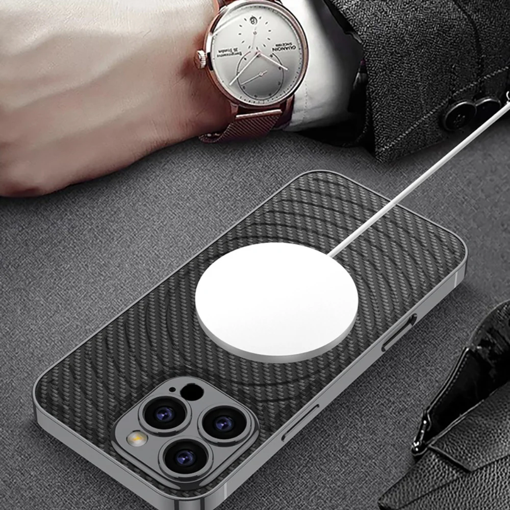 [Magsafe Compatible] Apple iPhone 16/Plus/Pro/Max - Plating Leather Wave MagSafe Phone Case - Image 13
