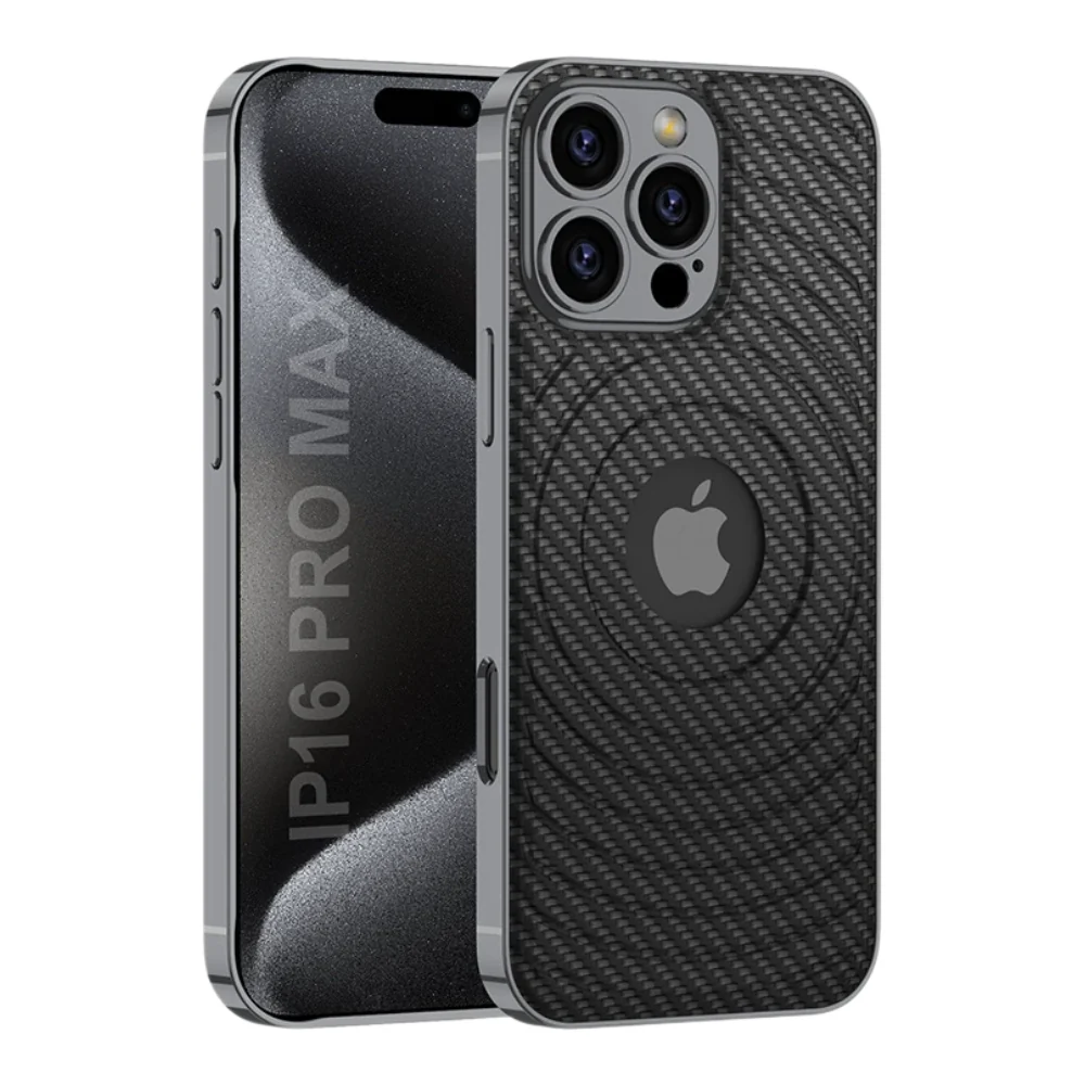 [Magsafe Compatible] Apple iPhone 16/Plus/Pro/Max - Plating Leather Wave MagSafe Phone Case - Image 2