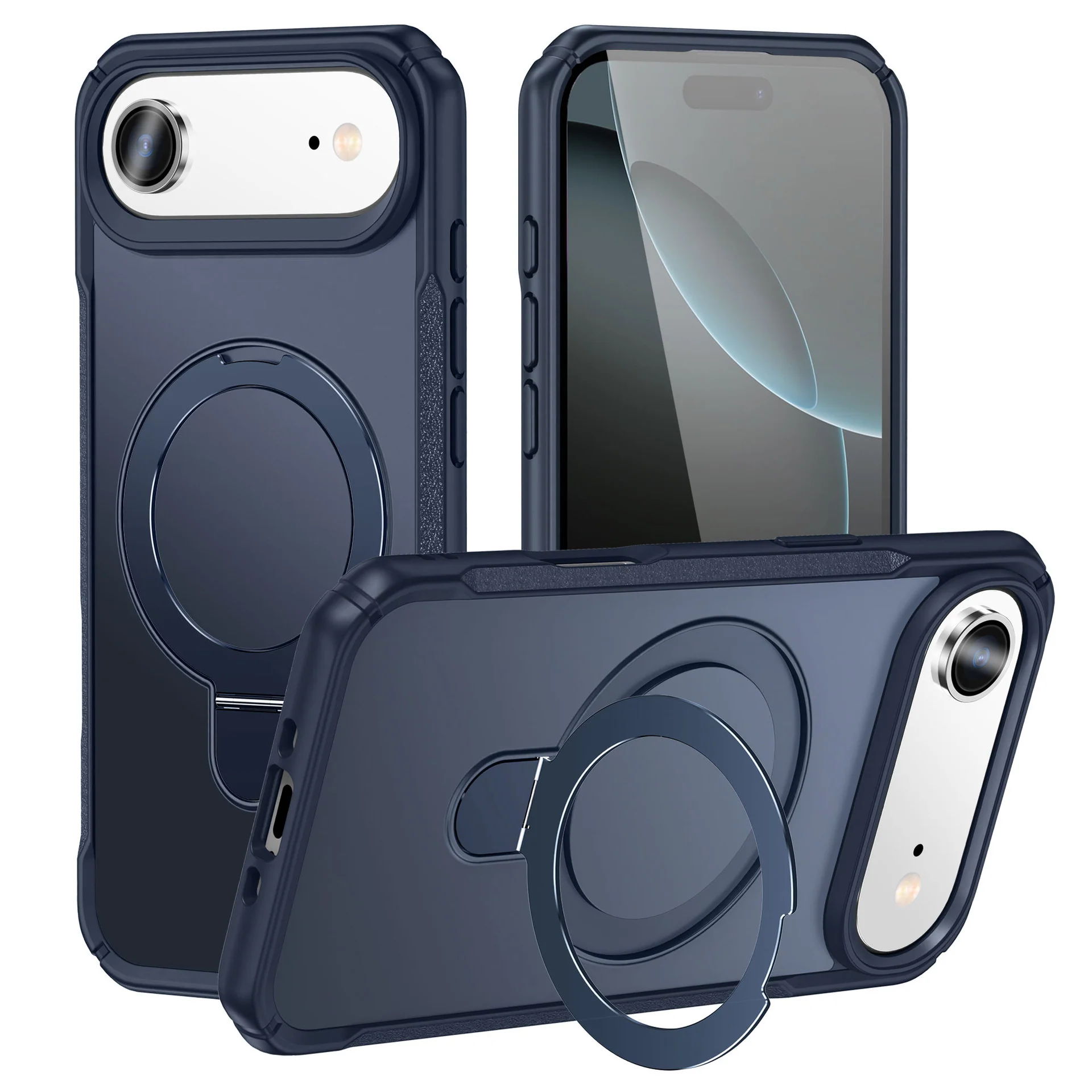 [Magsafe Compatible] Apple iPhone 17 Air 360 Degree Rotating Stand Shockproof Case