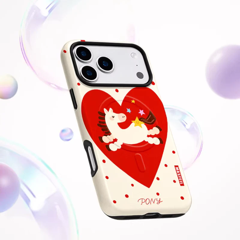 [Magsafe Compatible] Apple iPhone 17/Air/Pro/Max - Lucky Pony Shockproof Stand Case - Image 8