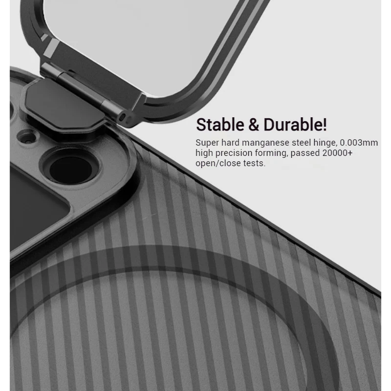 [Magsafe Compatible] Apple iPhone 17 Pro/Pro Max Transparent Shockproof Phone Case with Lens Kickstand - Image 3