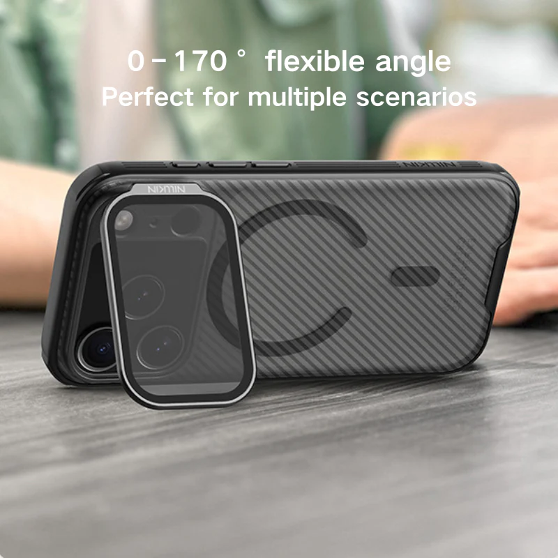 [Magsafe Compatible] Apple iPhone 17 Pro/Pro Max Transparent Shockproof Phone Case with Lens Kickstand - Image 6