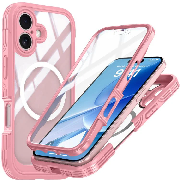 [Magsafe Compatible][Built-in Glass Screen Protector] Apple iPhone 17/Air/Pro/Pro Max - Transparent Full Covered Shockproof Lifeproof Series Case - Image 10