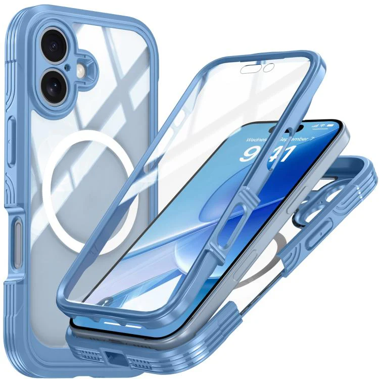 [Magsafe Compatible][Built-in Glass Screen Protector] Apple iPhone 17/Air/Pro/Pro Max - Transparent Full Covered Shockproof Lifeproof Series Case - Image 12