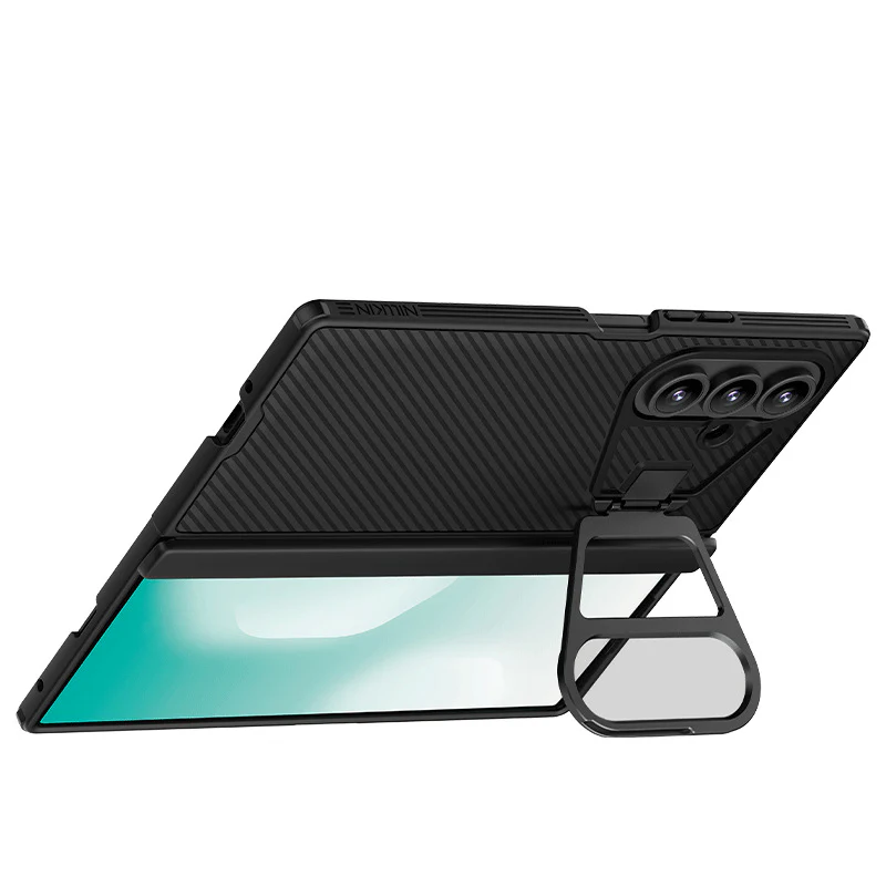 [Magsafe Compatible][Built-in Lens Cover] Samsung Galaxy Z Fold7 NILLKIN Folding Stand Shockproof Case - Image 9