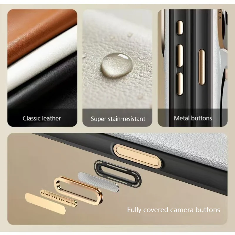 [Magsafe Compatible][Built-in Metal Stand] Apple iPhone 17 Pro/Pro Max TORRAS Premium Leather Full-body Shockproof Case - Image 12