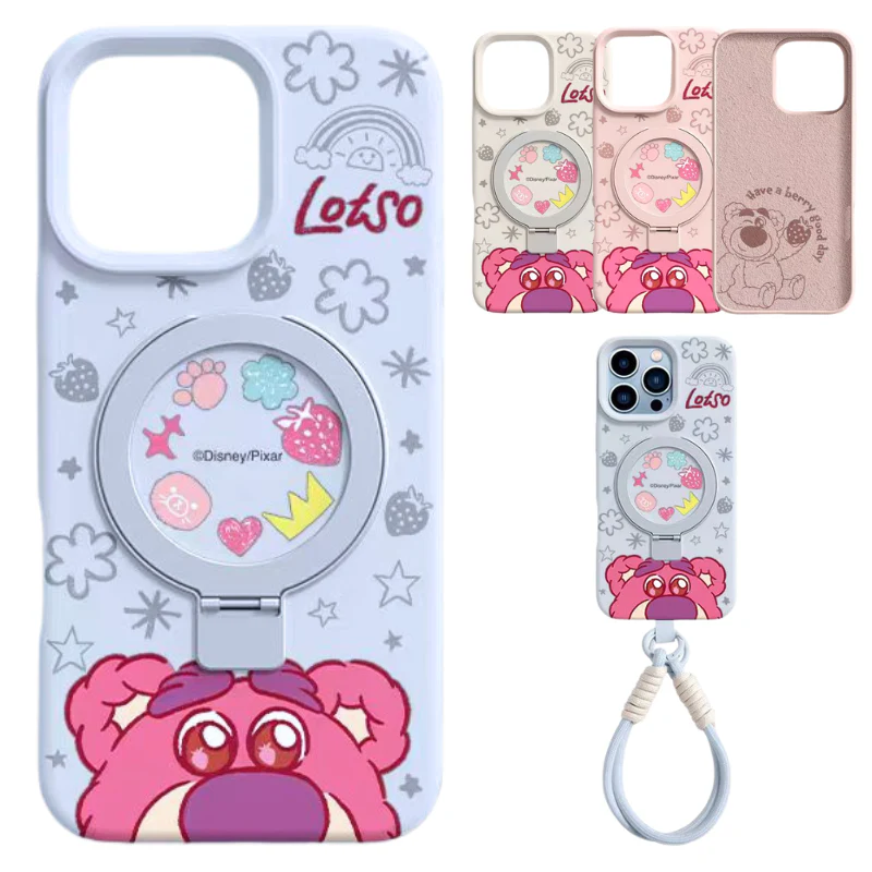 [Magsafe Compatible][Built-in Stand] Apple iPhone 16/Pro/Plus/Pro Max Cartoon Liquid Silicone Anti-drop Dirt-resistant Essentials Series Case - Image 2