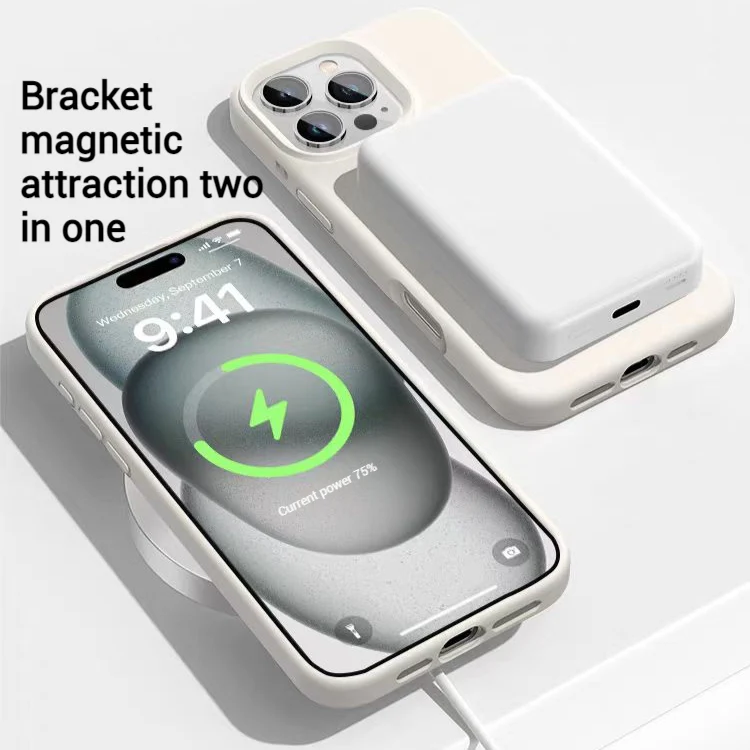 [Magsafe Compatible][Built-in Stand] Apple iPhone 16/Pro/Plus/Pro Max Cartoon Liquid Silicone Anti-drop Dirt-resistant Essentials Series Case - Image 6