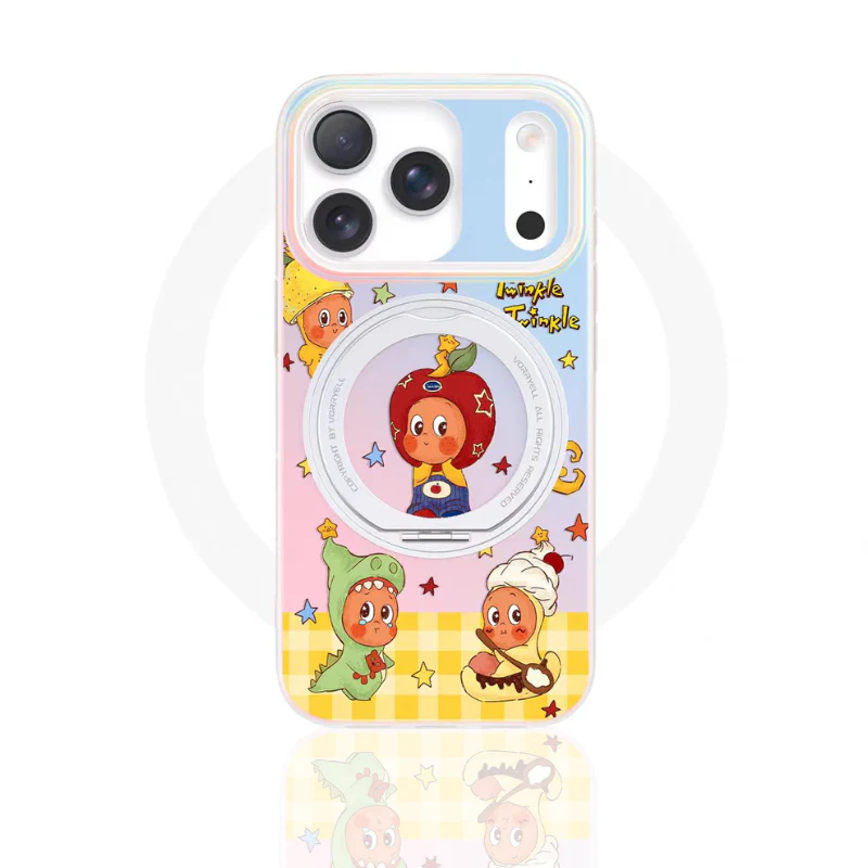 [Magsafe Compatible][Built-in Stand] Apple iPhone 15/Pro/Pro Max/Plus - Cartoon Cute Shockpoof Case - Image 12