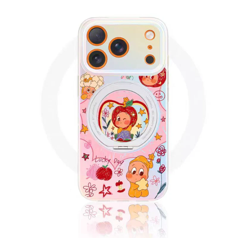 [Magsafe Compatible][Built-in Stand] Apple iPhone 15/Pro/Pro Max/Plus - Cartoon Cute Shockpoof Case - Image 13