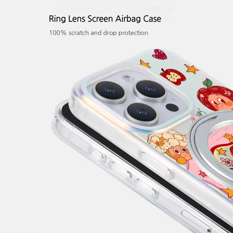 [Magsafe Compatible][Built-in Stand] Apple iPhone 15/Pro/Pro Max/Plus - Cartoon Cute Shockpoof Case - Image 3