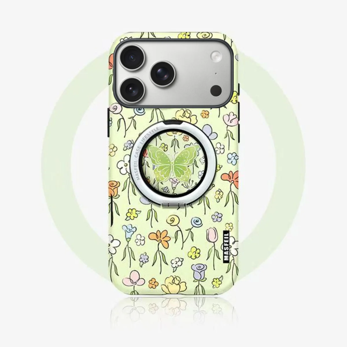 [Magsafe Compatible][Built-in Stand] Apple iPhone 16/Pro/Pro Max/Plus - Floral Double-Layer Full-Protection Shockproof Case - Image 2