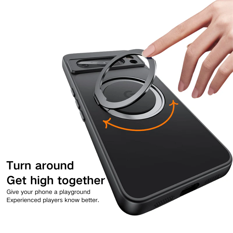 [Magsafe Compatible][Built-in Stand] Google Pixel 10/Pro/XL - Matte Transparent Shockproof Case - Image 10