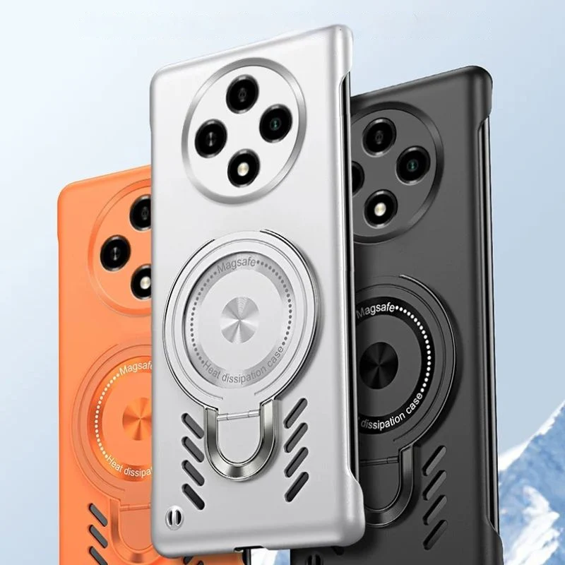 [Magsafe Compatible][Built-in Stand] OPPO A2 & Pro 5G - Frameless Matte Graphene Magnetic Heat Dissipation Case - Image 2