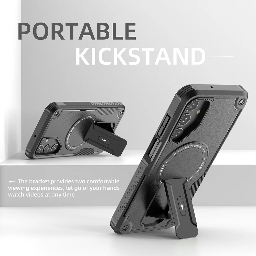 [Magsafe Compatible][Built-in Stand] Samsung Galaxy A16 4G/5G Military-grade Shockproof Heavy Duty Series Case - Image 7