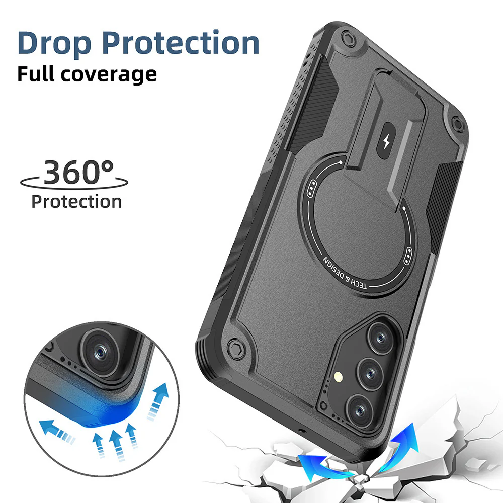 [Magsafe Compatible][Built-in Stand] Samsung Galaxy A16 4G/5G Military-grade Shockproof Heavy Duty Series Case - Image 9
