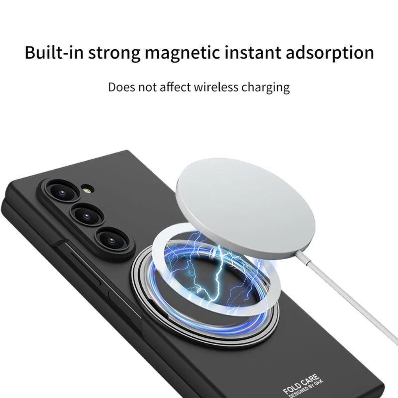 [Magsafe Compatible][Built-in Stand & Screen Film] Samsung Galaxy Z Fold7 - PC Hard Shell Ultra-Thin 360° Rotating Magnetic Stand Case - Image 9