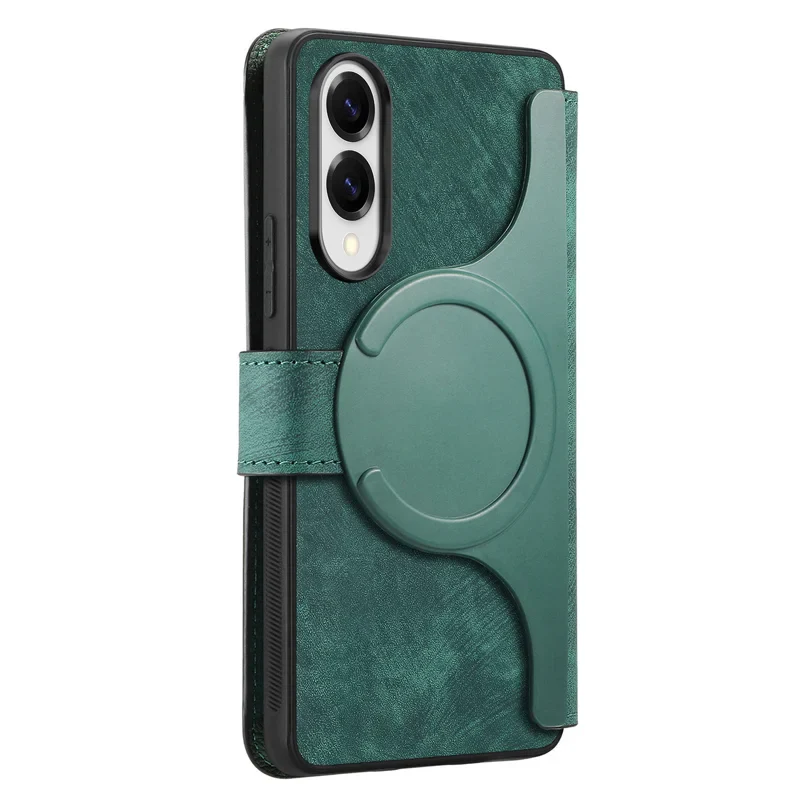 [Magsafe Compatible][Detachable] Samsung Galaxy S25 Edge (SM-S937) - Leather Flip Shockproof Wallet Series Case With Card Slot - Image 12