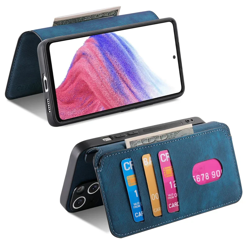 [Magsafe Compatible][Detachable] Samsung Galaxy S25 Edge (SM-S937) - Leather Flip Shockproof Wallet Series Case With Card Slot - Image 2