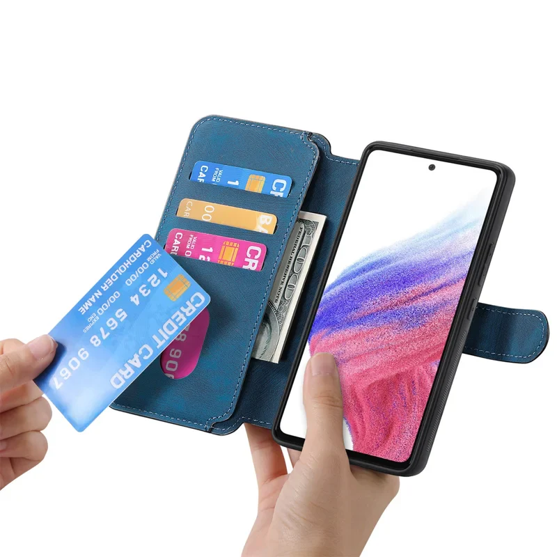 [Magsafe Compatible][Detachable] Samsung Galaxy S25 Edge (SM-S937) - Leather Flip Shockproof Wallet Series Case With Card Slot - Image 5