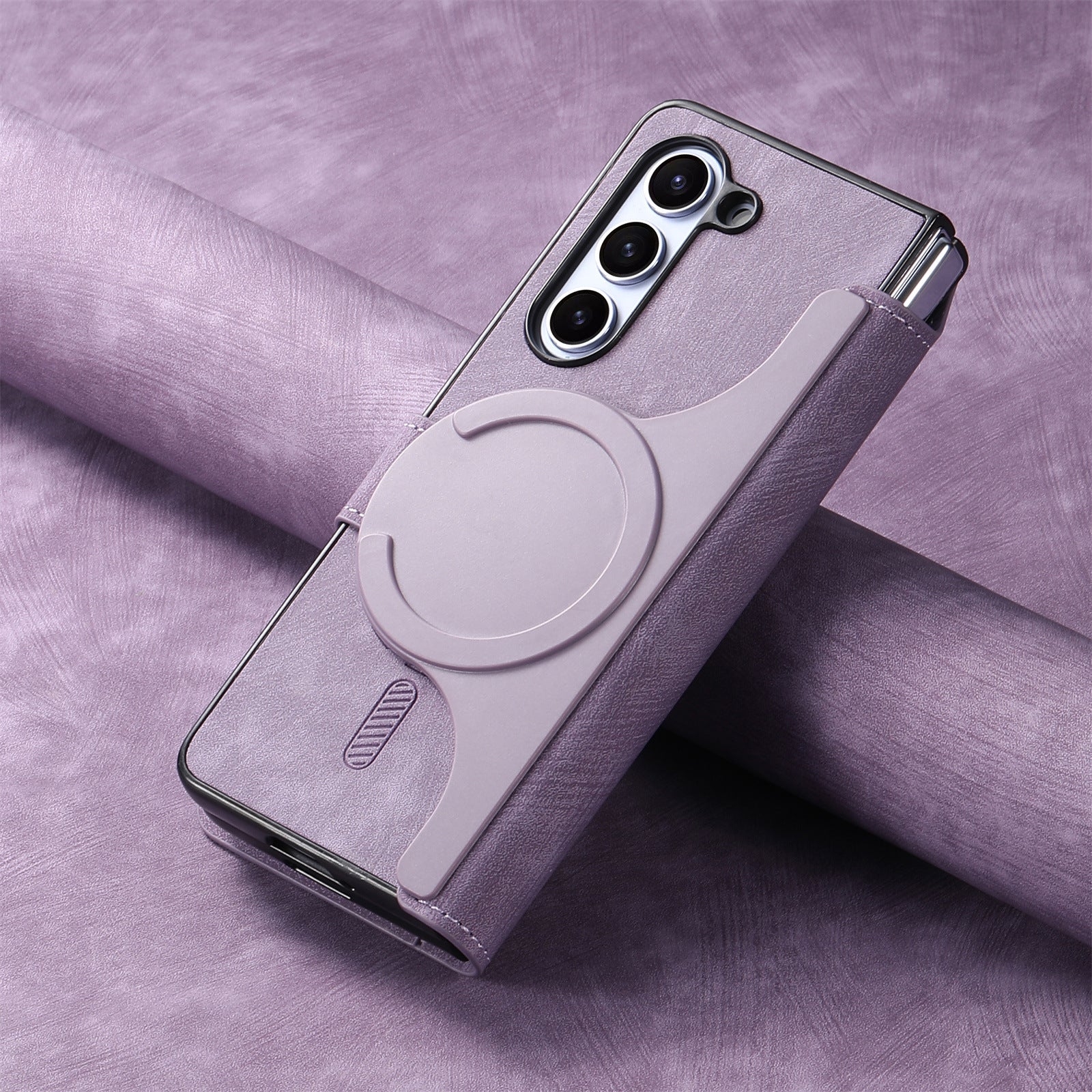 [Magsafe Compatible][Detachable] Samsung Galaxy Z Fold5 SM-F946 Leather Flip Shockproof Wallet Series Case With Card Slot - Image 3