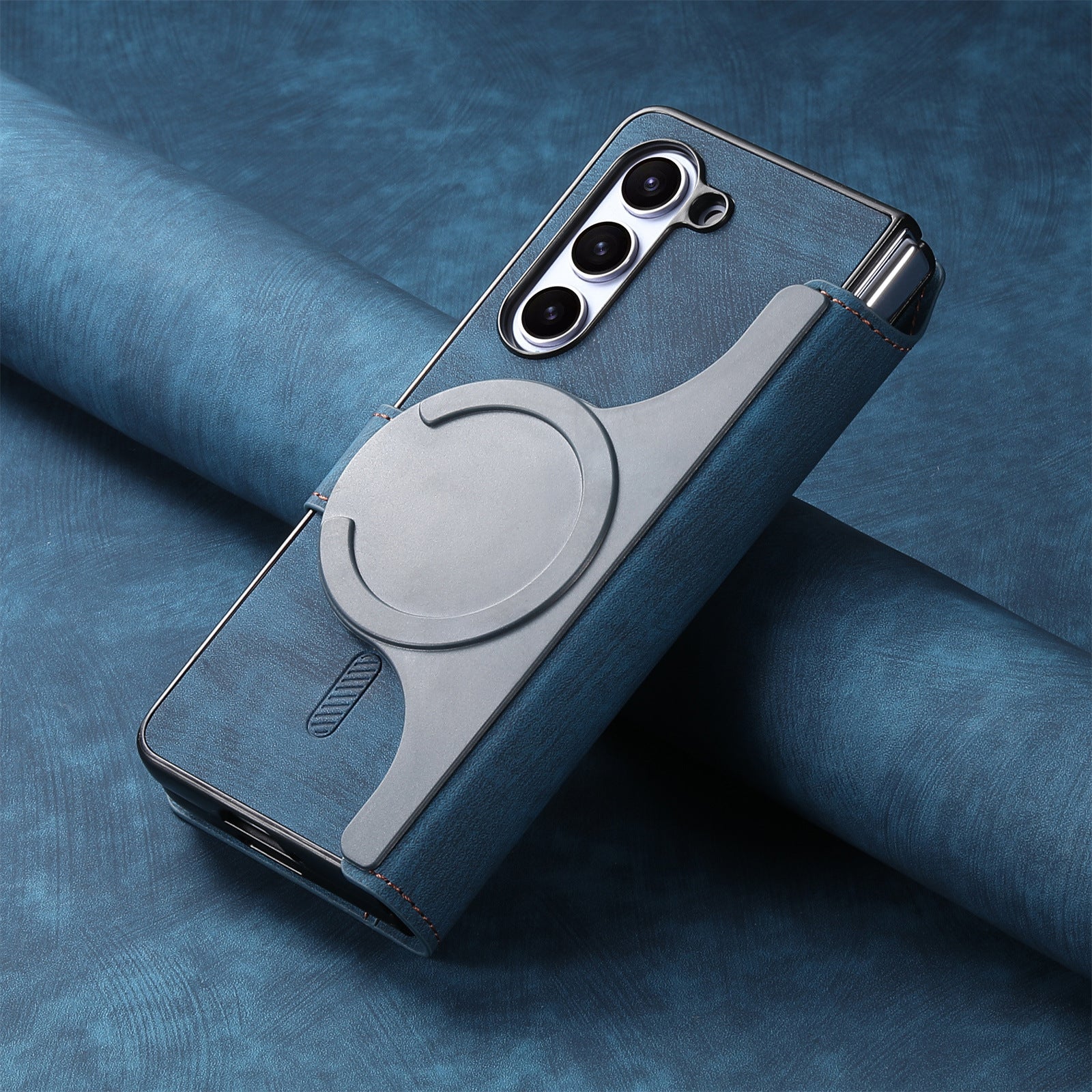 [Magsafe Compatible][Detachable] Samsung Galaxy Z Fold5 SM-F946 Leather Flip Shockproof Wallet Series Case With Card Slot - Image 5