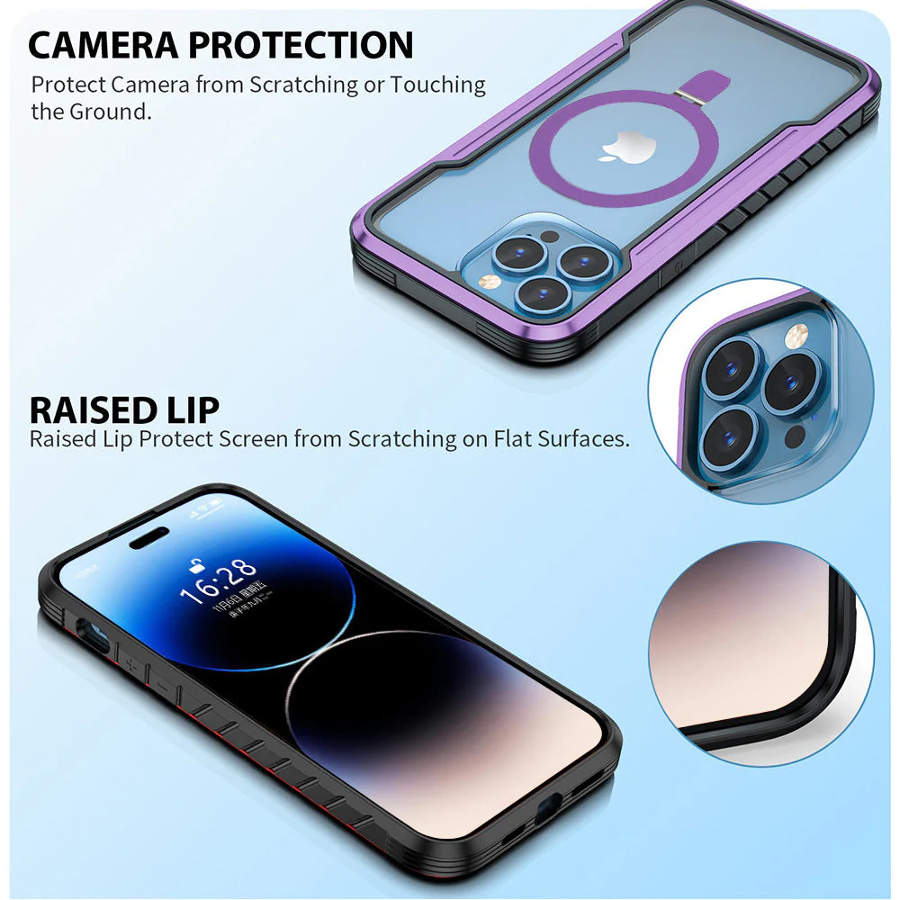 [Magsafe Compatible][Foldable Kick Stand Ring] Apple iPhone 15/Plus/Pro/Max Military Defense Heavy Duty Drop Proof Case - Image 5