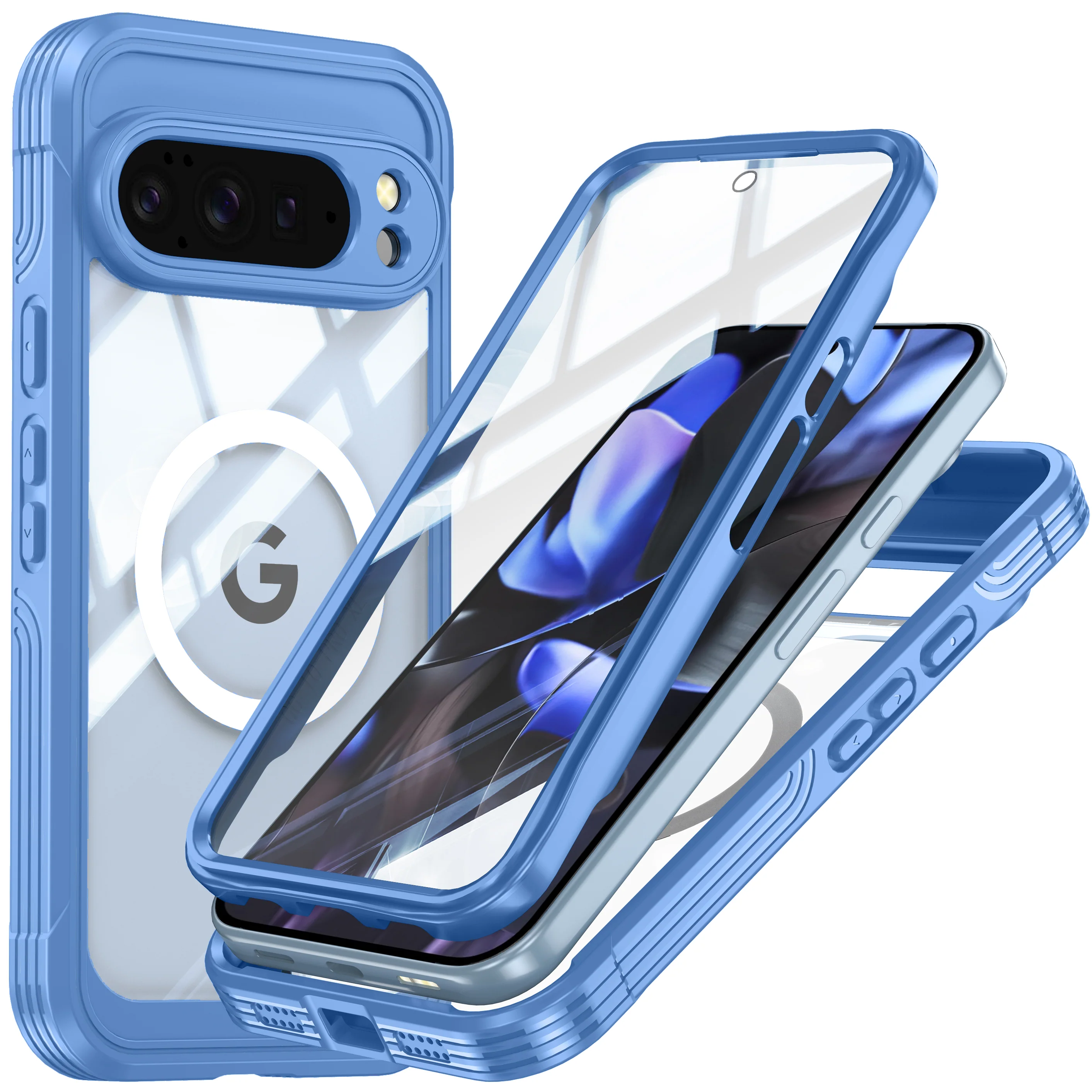 [Magsafe Compatible] Google Pixel 10/ Pro /XL - 9H Glass Three-proof Full Cover Heavy Duty Series Case - Image 2