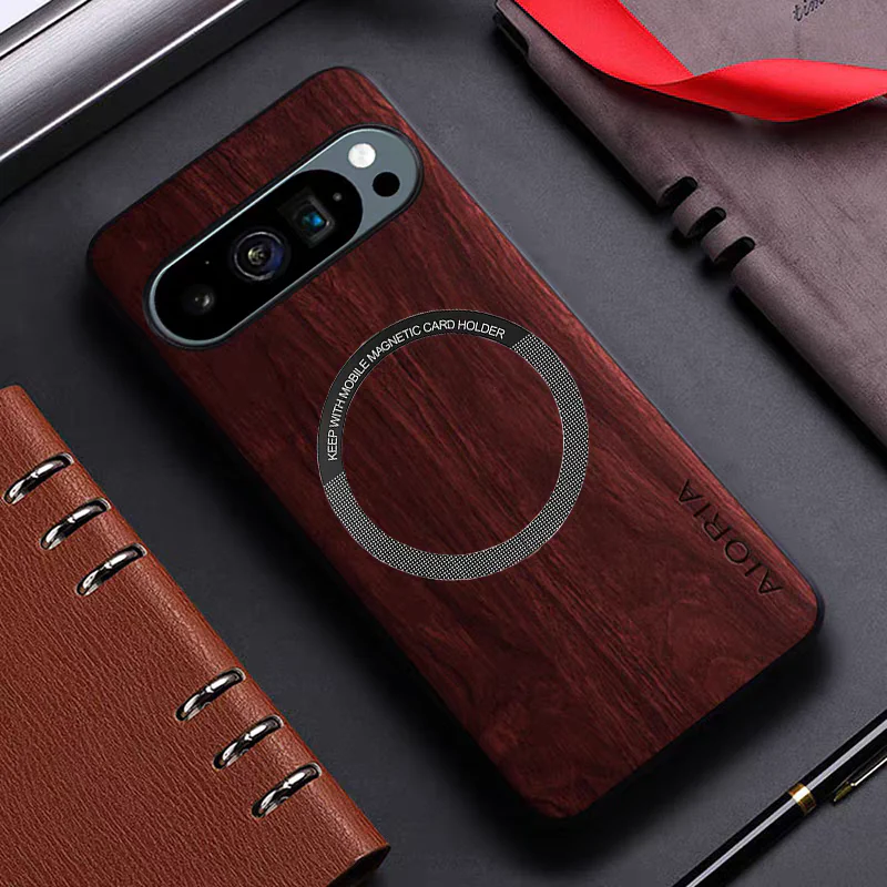 [Magsafe Compatible] Google Pixel 10/Pro/XL - Ultra-Thin Wood Texture Shockproof Protective Case - Image 4