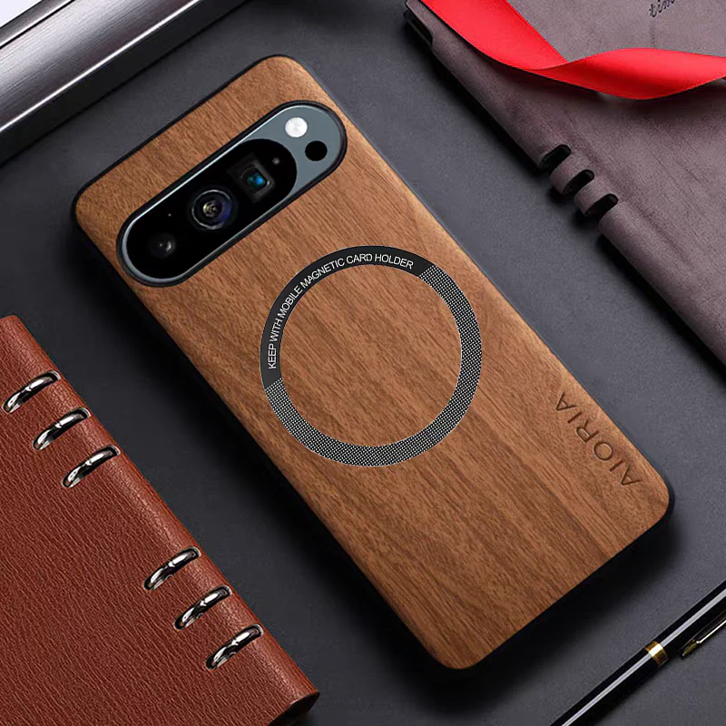 [Magsafe Compatible] Google Pixel 10/Pro/XL - Ultra-Thin Wood Texture Shockproof Protective Case - Image 5