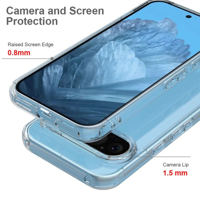 [Magsafe Compatible] Google Pixel 6A - Transparent TPU+PC Military Grade Shockproof Essentials Series Case - Image 3