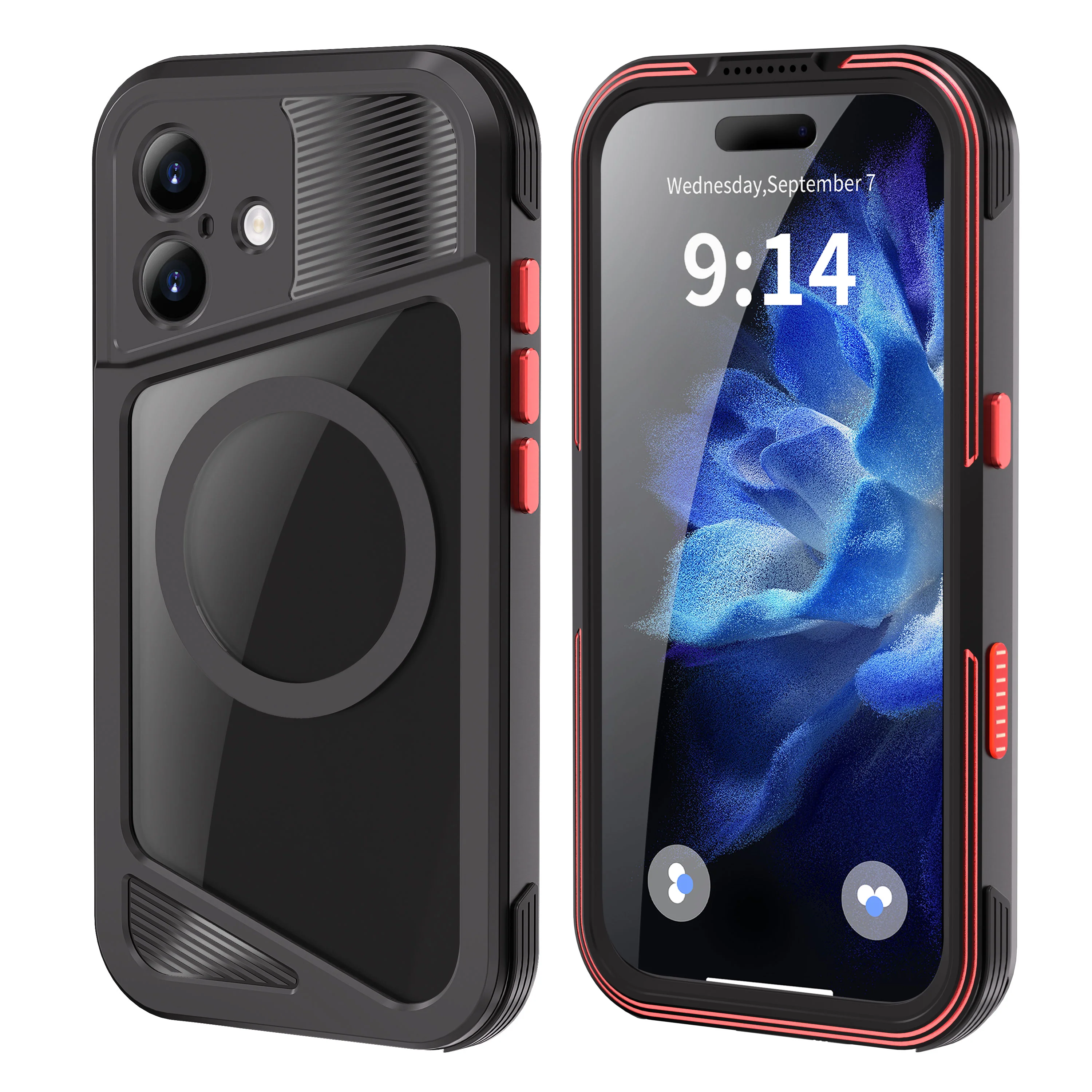 [Magsafe Compatible] [GTM Series][Latest Version] Apple iPhone 17/Air/Pro/Pro Max - Redpepper Shellbox Full Covered Metal Waterproof Heavy Duty Tough Armor Case - Image 3