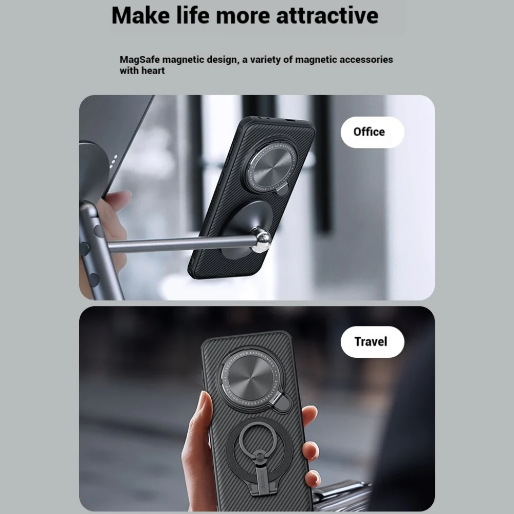 [Magsafe Compatible] Honor Magic7 Pro - Super Matte Shield Flip Style Lens Camera Stand Protective Case - Image 6