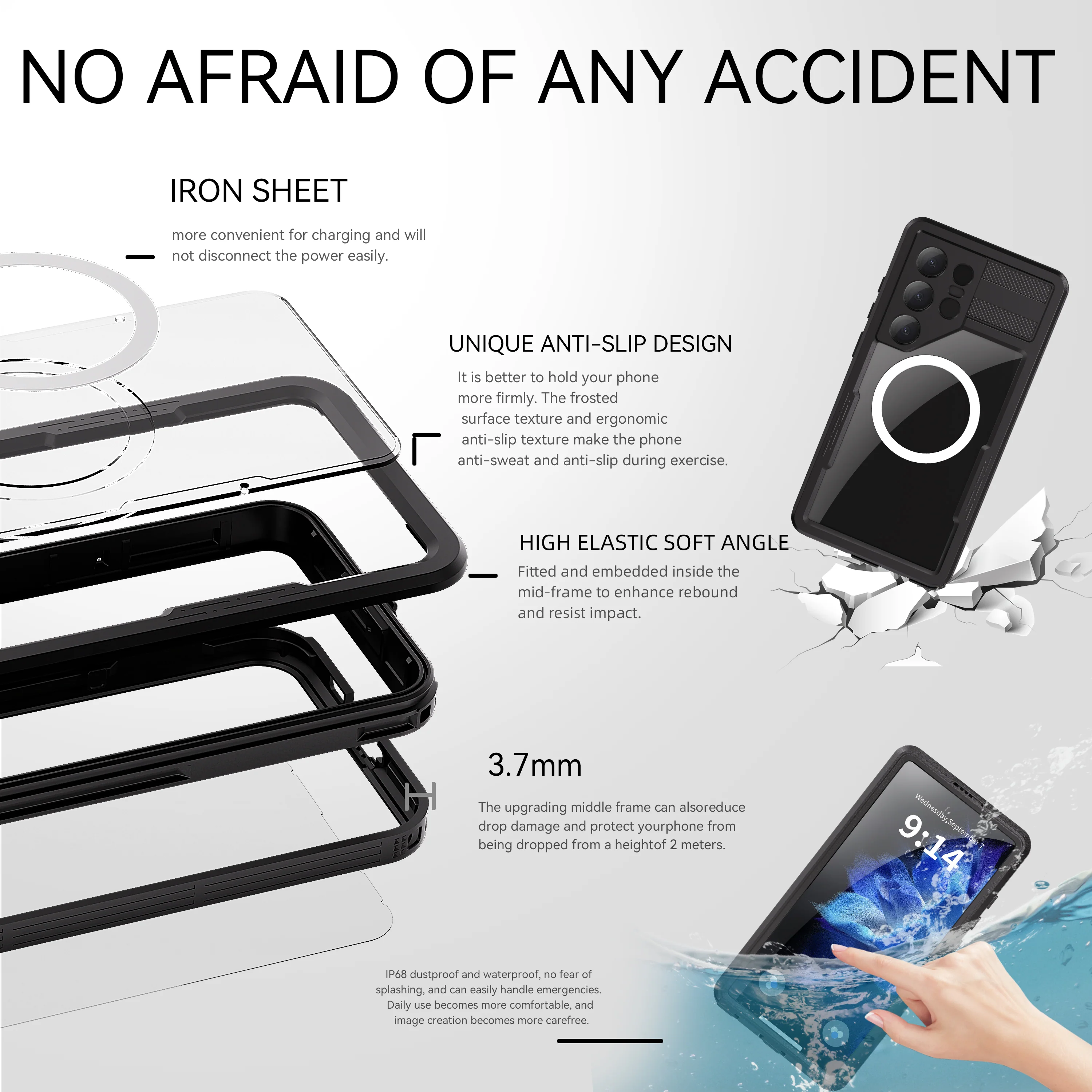 [Magsafe Compatible] [Mars Series] Samsung Galaxy S25/Plus/Ultra - Shellbox Full Covered Waterproof Heavy Duty Tough Armor Case - Image 7