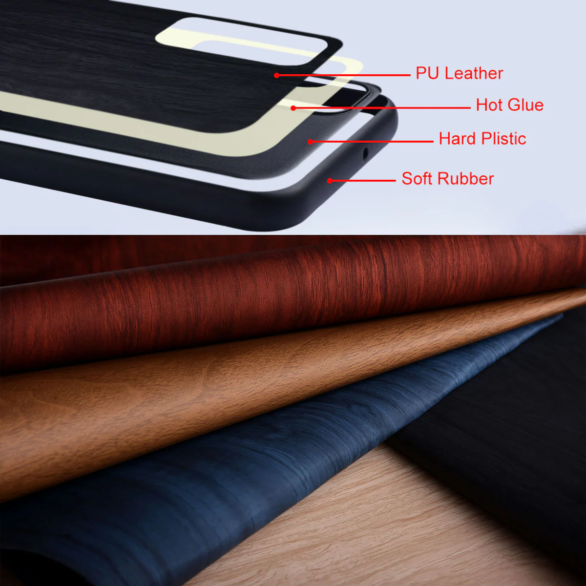 [Magsafe Compatible] Motorola Moto G86 - Ultra-Thin Wood Texture Shockproof Protective Case - Image 6